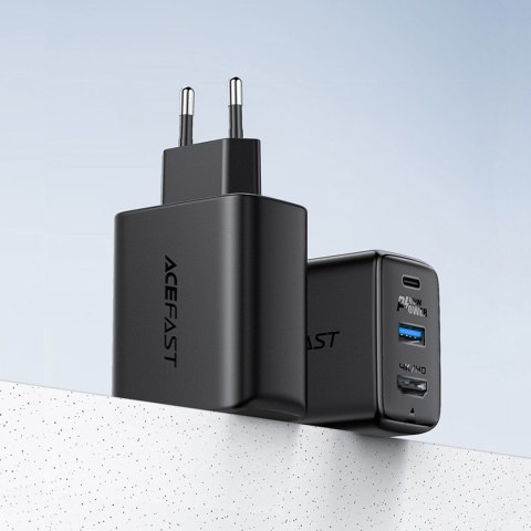 2w1 Ładowarka sieciowa z kablem USB-C + przejściówka adapter USB-C - HDMI 4K biały ACEFAST