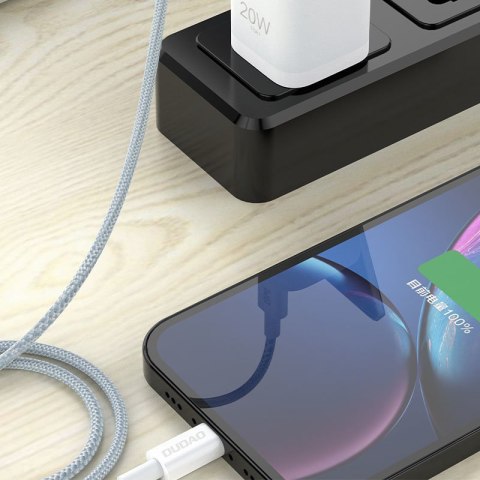 Kabel przewód do iPhone do szybkiego ładowania USB-C - Lightning PD 20W 1m biały DUDAO