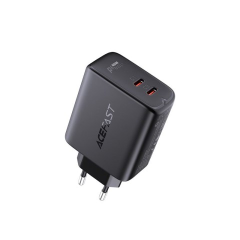 Ładowarka sieciowa 2x USB-C 40W PPS PD QC 3.0 AFC FCP czarny ACEFAST