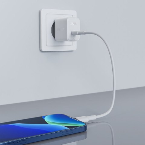 Ładowarka sieciowa GaN USB-C 30W PD QC 3.0 AFC FCP biały ACEFAST