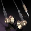 Metalowe przewodowe słuchawki douszne 3,5 mm mini jack szary DUDAO