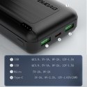 Powerbank 20000mAh Power Delivery 20W Quick Charge 3.0 2x USB USB-C czarny DUDAO