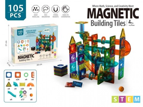 Klocki magnetyczne 105 elementów Madej