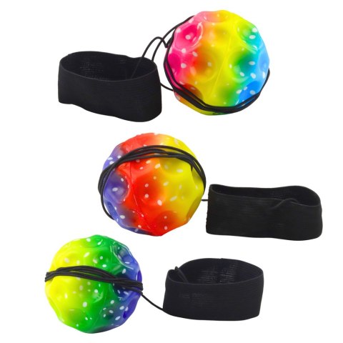 Piłeczka Księżycowa Na Gumce Do Ćwiczeń Zręczności Wgłębienia 6,5 cm LEAN TOYS