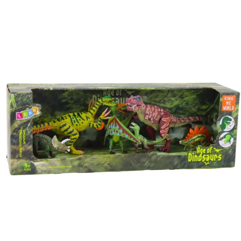 Zestaw Figurek Dinozaury Ruchome Nogi Paszcze 6szt LEAN Toys