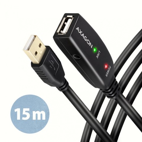 ADR-215 USB 2.0 A-M -> A-F aktywny kabel przedłużacz/wzmacniacz 15m AXAGON