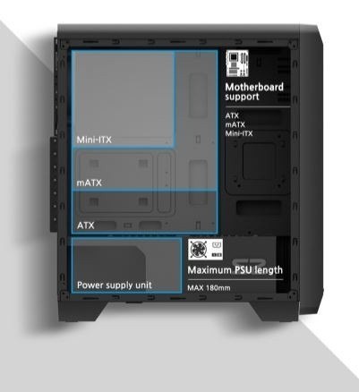 Obudowa S2 ATX Mid Tower PC Case 120mm fan Zalman