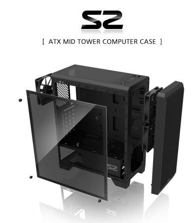 Obudowa S2 ATX Mid Tower PC Case 120mm fan Zalman