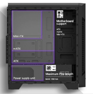 Obudowa S3 ATX Mid Tower PC Case 120mm fan Zalman