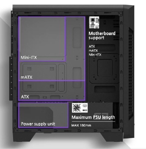 Obudowa S3 ATX Mid Tower PC Case 120mm fan Zalman