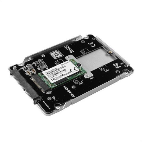 RSS-M2SD Wewnętrzna obudowa 2.5" z interfejsem SATA do dysków SSD M.2 SATA, srebrny AXAGON