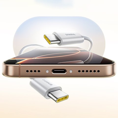 Kabel magnetyczny z oplotem USB-C 100W 1m - biały BASEUS