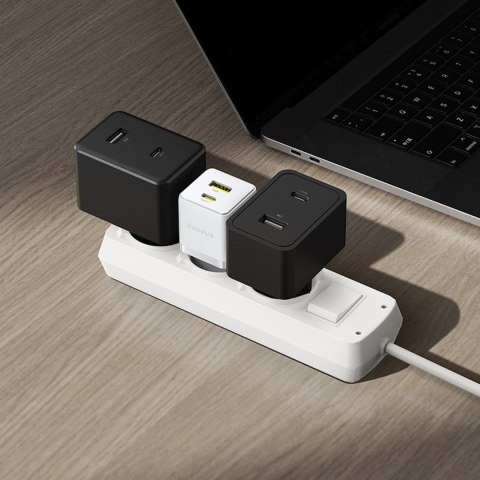 Ładowarka sieciowa Palm 30W USB-C USB-A - biała BASEUS