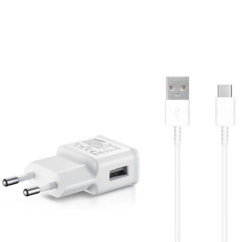 Ładowarka sieciowa Samsung USB-A 15W z kablem USB-A - USB-C - biała SAMSUNG