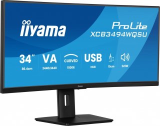 Monitor 34 cali XCB3494WQSU-B1 VA,UWQHD,1500R,2xHDMI,DP,2xUSB,2xUSB-C IIYAMA