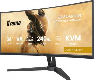 Monitor G-Master 34 cale GCB3486WQSCP-B1,VA,UWQHD,240HZ,0.4ms,1500R,HDR400,500cd,21:9,HDMI (2.1), USB-C dock 95W, RJ45, 2x5W, KV IIYAMA
