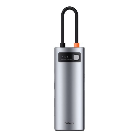 Multifunkcjonalny HUB USB 7w1 Typ C HDMI czytnik kart TF PD szary BASEUS