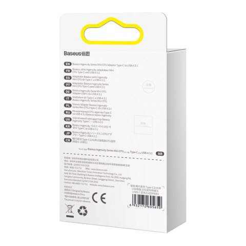 Przejściówka adapter z USB-C do USB-A Ingenuity Series niebieski BASEUS