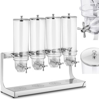 Dozownik dyspenser do produktów sypkich płatków muesli bakalii kawy 4 x 3.5 l Royal Catering