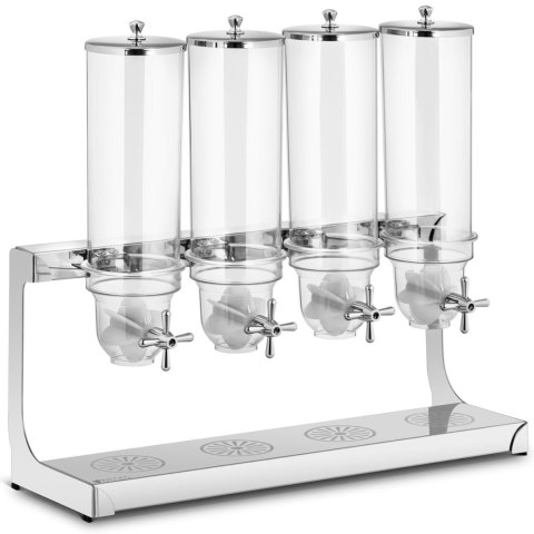 Dozownik dyspenser do produktów sypkich płatków muesli bakalii kawy 4 x 3.5 l Royal Catering