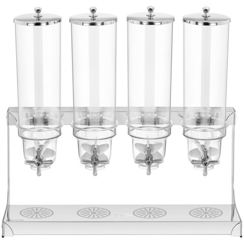 Dozownik dyspenser do produktów sypkich płatków muesli bakalii kawy 4 x 3.5 l Royal Catering