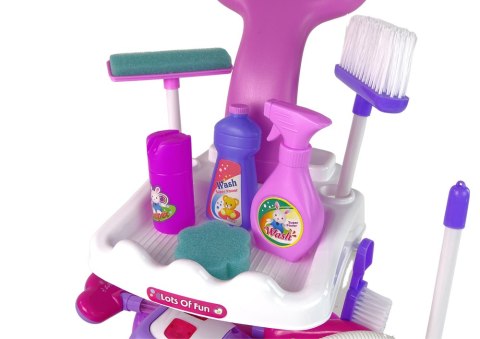 Duży Zestaw Do Sprzątania Wózek Wiele Akcesoriów LEAN Toys