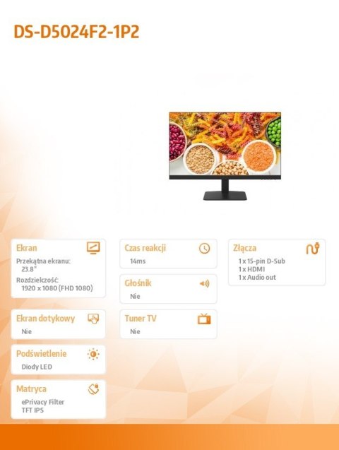 Monitor DS-D5024F2-1P2 Hikvision