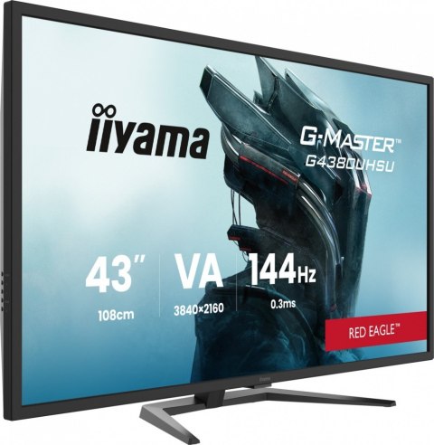Monitor G-Master 42.5 cala G4380UHSU-B2 4K,VA, 2xHDMI 2.1, 2xDP, 0,3ms, 144Hz, 550cd, 4000:1, USB HUBx4, 2x7W IIYAMA