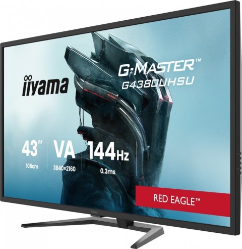 Monitor G-Master 42.5 cala G4380UHSU-B2 4K,VA, 2xHDMI 2.1, 2xDP, 0,3ms, 144Hz, 550cd, 4000:1, USB HUBx4, 2x7W IIYAMA