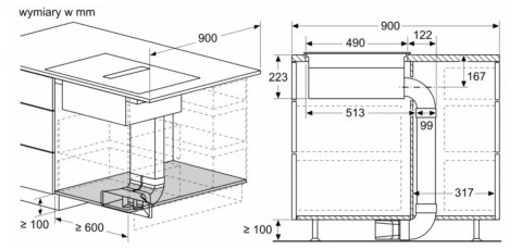 Płyta indukcyjna z wbudowanym wyciągiem PVS611B16E Bosch