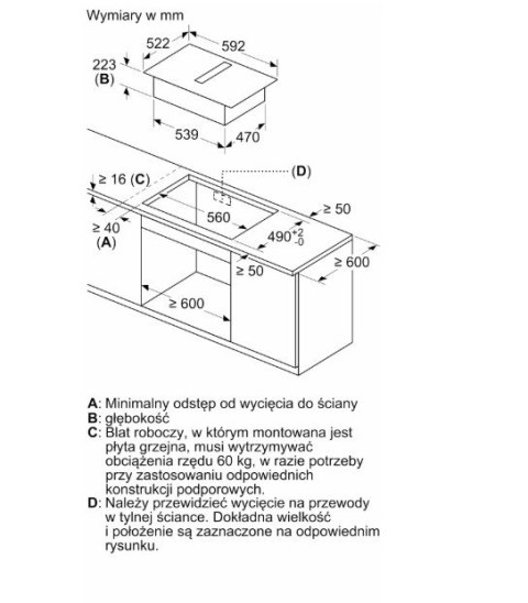 Płyta indukcyjna z wbudowanym wyciągiem PVS611B16E Bosch
