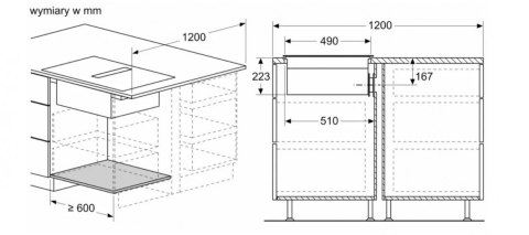 Płyta indukcyjna z wbudowanym wyciągiem PVS611B16E Bosch