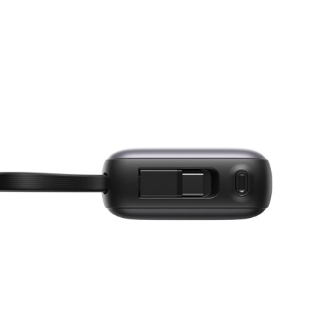 Powerbank 10000mAh 22.5W z wbudowanymi kablami USB-C Lightning - czarny JOYROOM