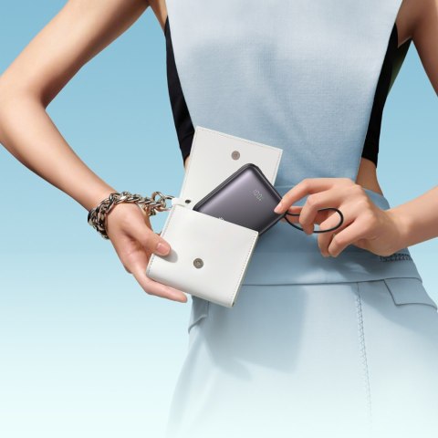 Powerbank 10000mAh 22.5W z wbudowanymi kablami USB-C Lightning - czarny JOYROOM