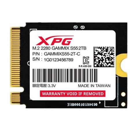 Dysk SSD XPG GAMMIX S55 2TB PCIe 4x4 5/3.2GB/s M2230 Adata