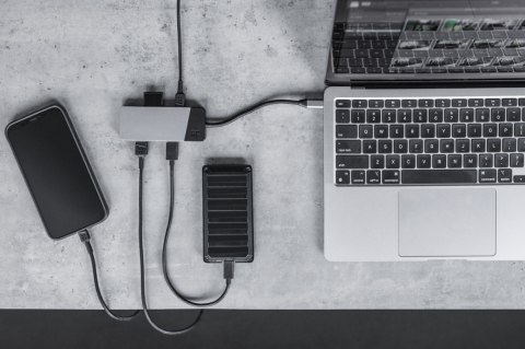 Hub adapter USB-C Connect 3xUSB 3.1 HDMI 4K 60Hz USB-C PD 85W Green Cell