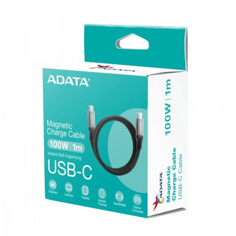 Kabel USB-C2 do USB-C 3.2g2/100W 100cm magnetyczny Adata