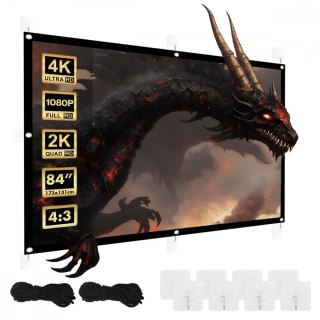 Ekran projekcyjny 84 cale 175x131cm, MC-166 Maclean