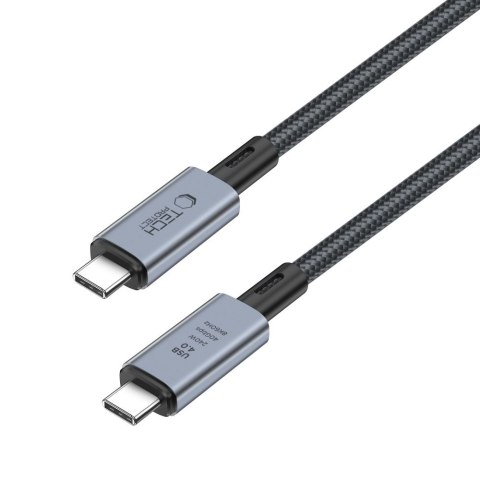 Kabel przewód szybki USB-C 4.0 PD 240W 8K 40Gbps 1m - szary Tech-Protect
