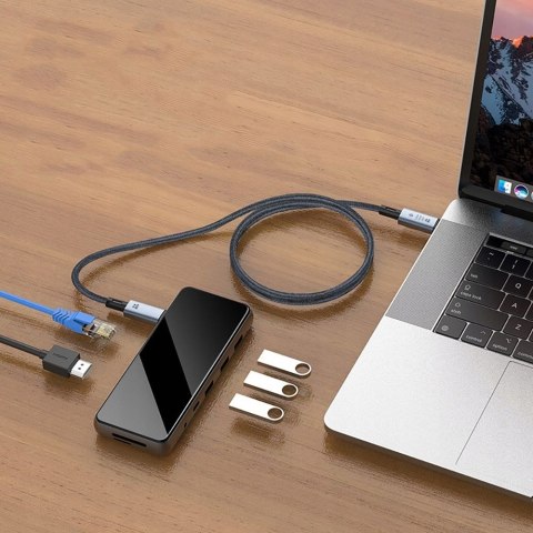 Kabel przewód szybki USB-C 4.0 PD 240W 8K 40Gbps 1m - szary Tech-Protect
