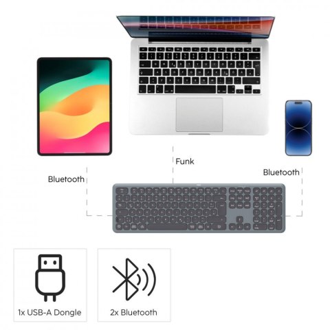 Zestaw klawiatura i mysz WKM-550 Czarno-szara Hama