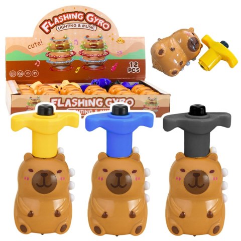 Bączek Kapibara Interaktywna Światła LED Melodie 12,5 CM LEAN TOYS