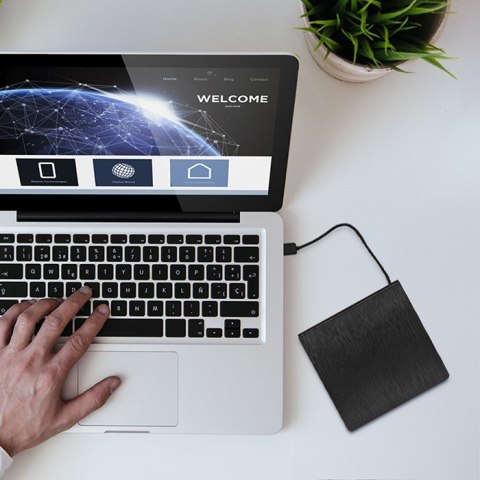 Obudowa/kieszeń na napęd optyczny CD/DVD SATA | USB3.0 | 9.5mm Qoltec