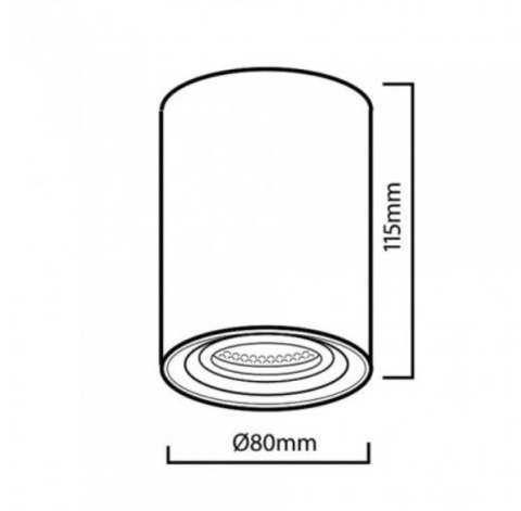 Oprawa natynkowa GU10 MCE422B Maclean