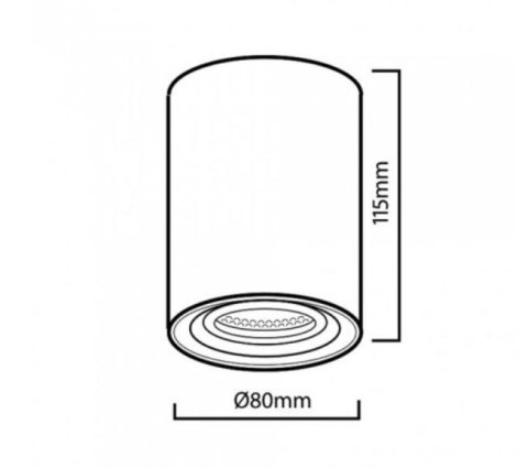 Oprawa natynkowa GU10 MCE422W Maclean