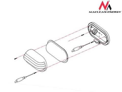 Oprawa ścienna z czujnikiem pir 60W 180s MCE33 Maclean