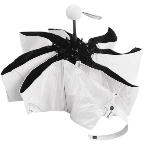 Parasolka Kieszonkowa Składana z Ochroną UV UPF 50+ Etui Szara 90 cm LEAN