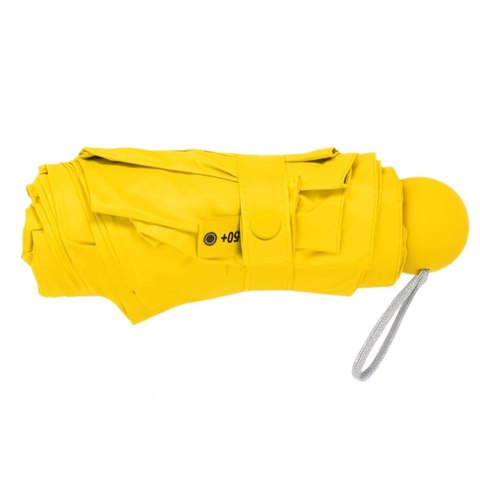 Parasolka Kieszonkowa Składana z Ochroną UV UPF 50+ Etui Żółta 90 cm LEAN