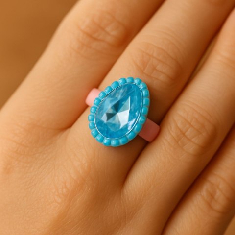 Zestaw Piękności Pierścionki Dla Dzieci Błyszczące Kolorowe 50 szt. LEAN Toys