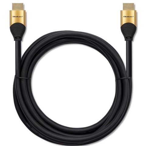 Kabel HDMI v2.1 Ultra High Speed 8K | 60Hz | 28AWG | 3m Złoty Qoltec